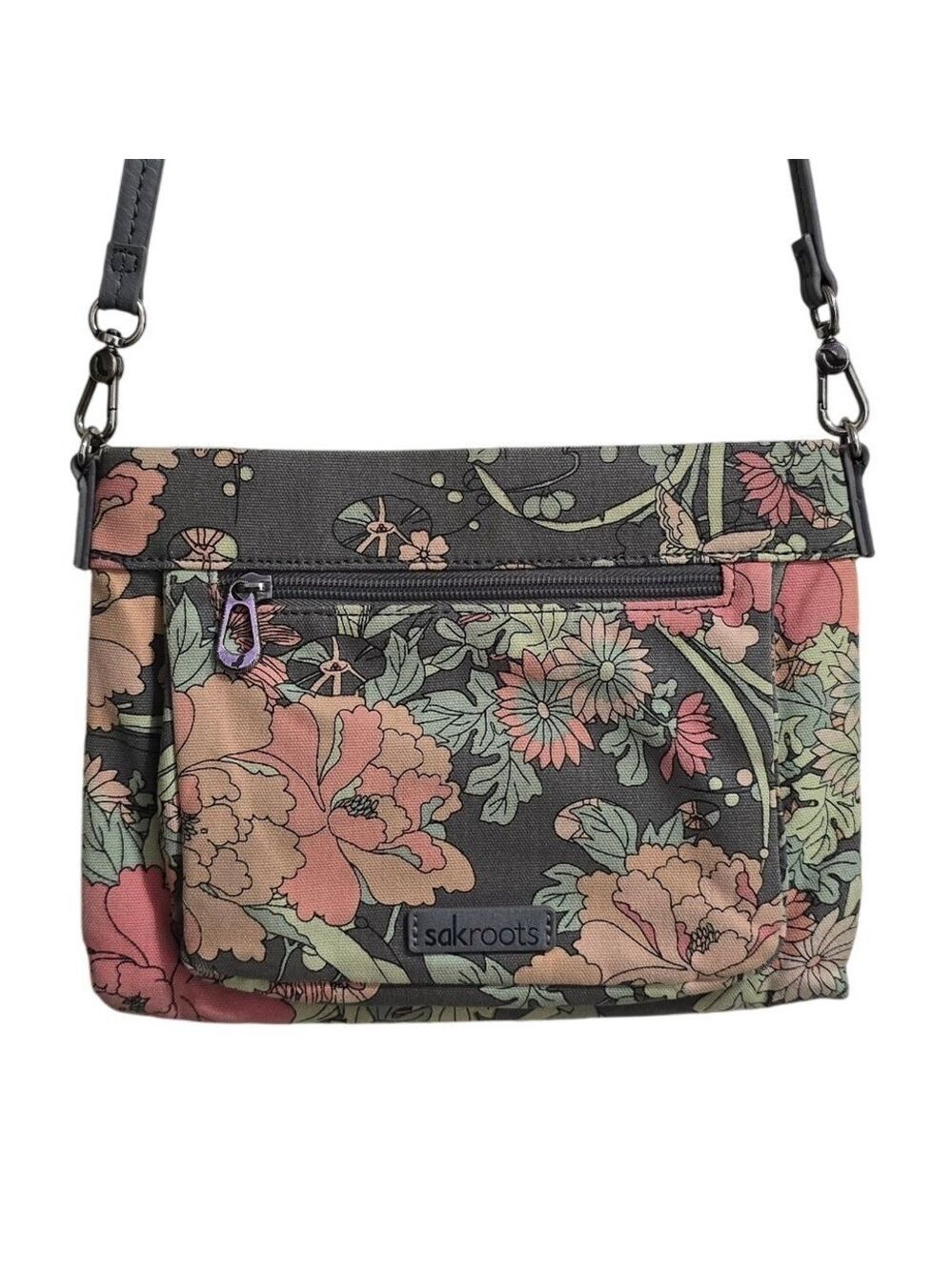 Sakroots Camden Small Floral Cotton Canvas Crossbody Purse